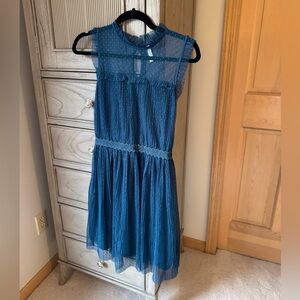 Xhilarationn Sleeveless Blue Tulle Dresss